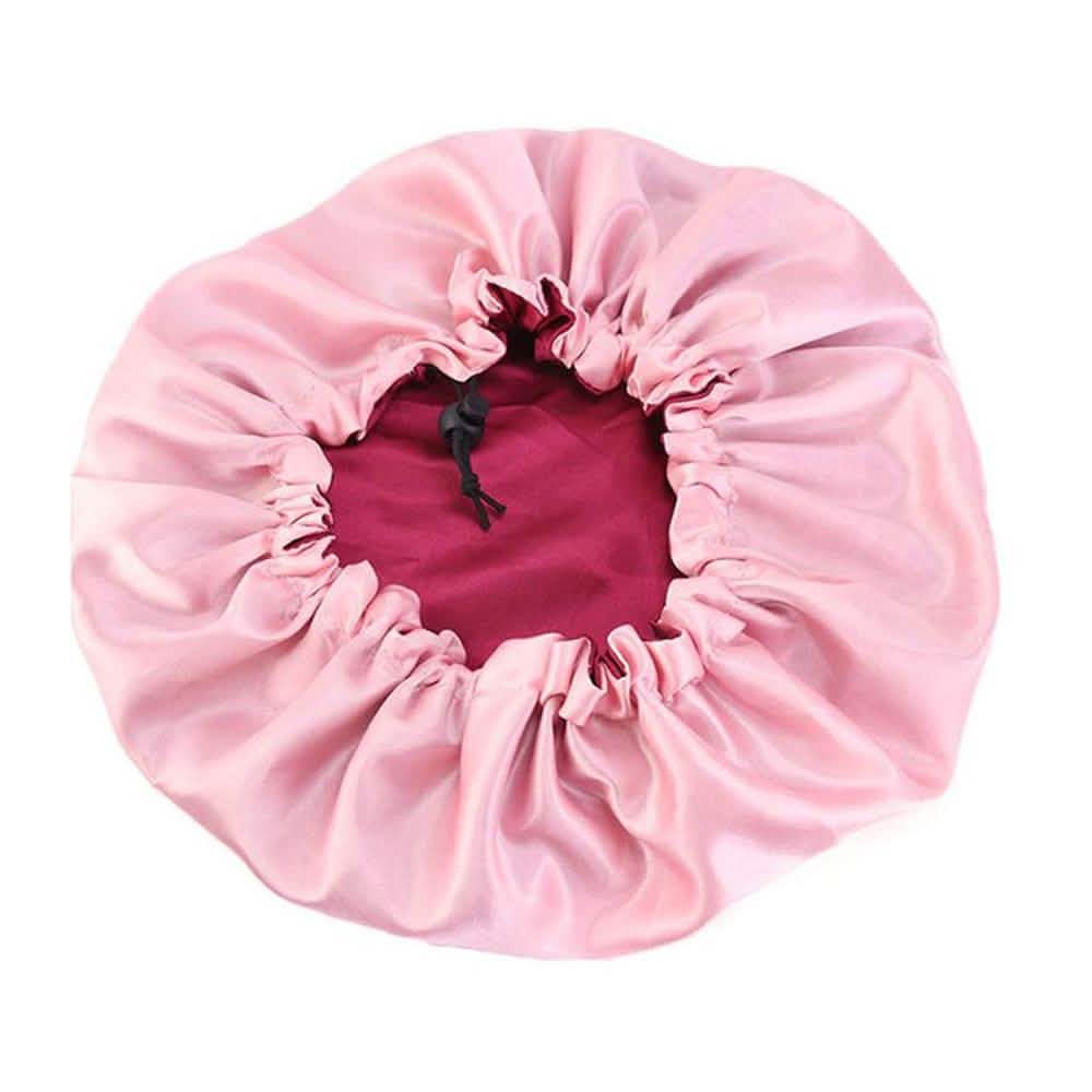 Women's Double Layer Reversible Silky Satin Headscarf Sleeping Bonnet Hat Headband DailySale