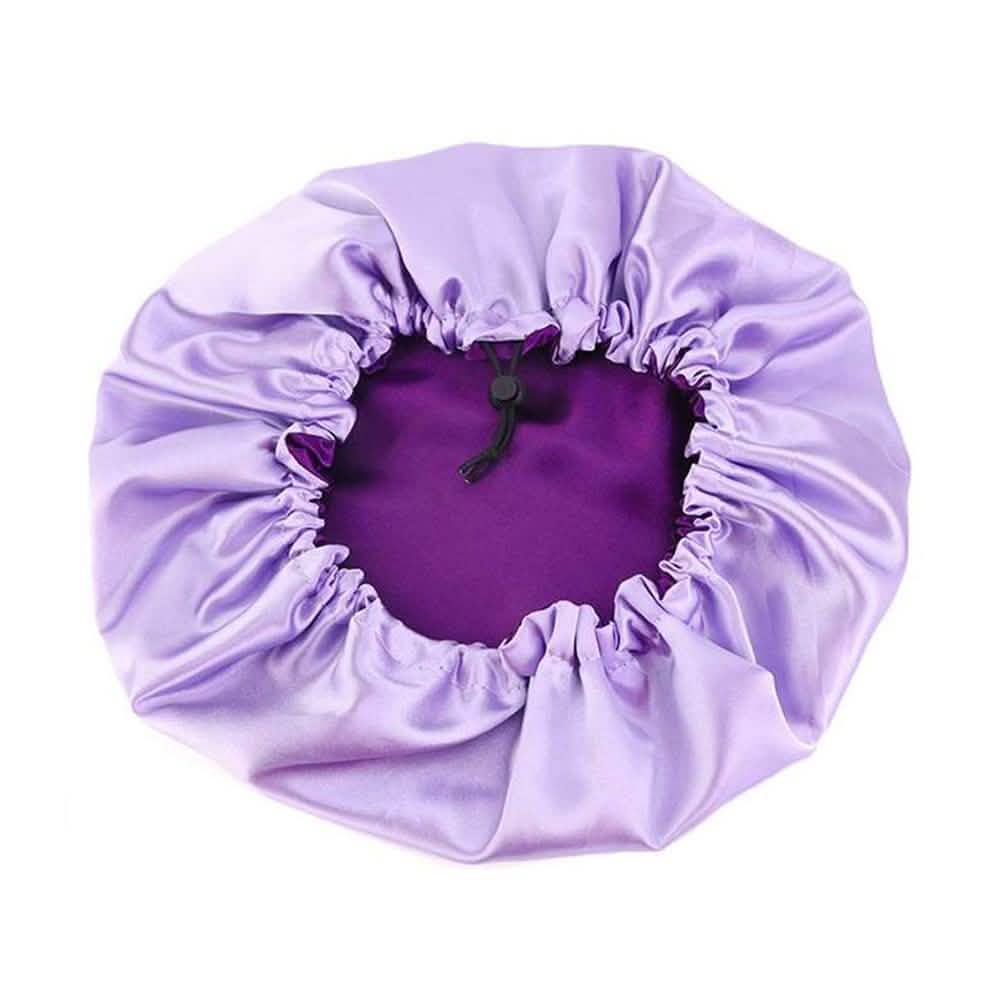Women's Double Layer Reversible Silky Satin Headscarf Sleeping Bonnet Hat Headband DailySale