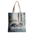 Women's Flannel Shoulder Bag Cute Cat Print Travel Tote