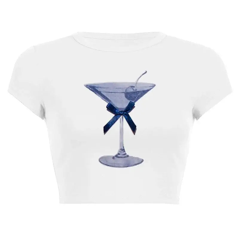 Women’s Assorted Graphic Short Sleeve Crop Tee Rose In Concrete 🥀