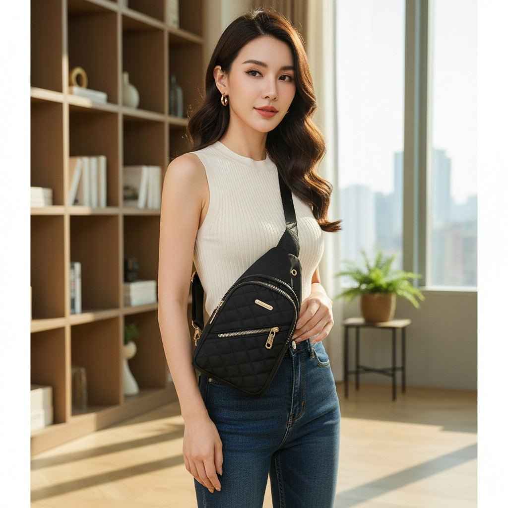 Portable Nylon Chest Sling Bag Mini Travel Pack Mesh Strap Dashing Nova