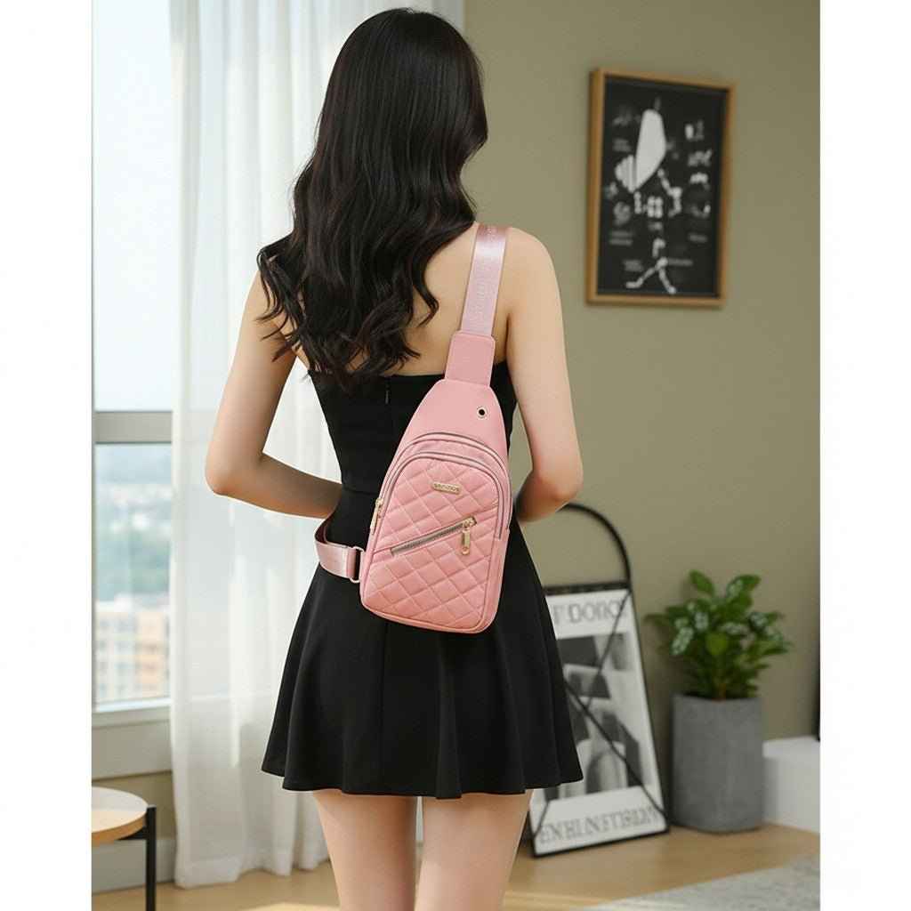 Portable Nylon Chest Sling Bag Mini Travel Pack Mesh Strap Dashing Nova