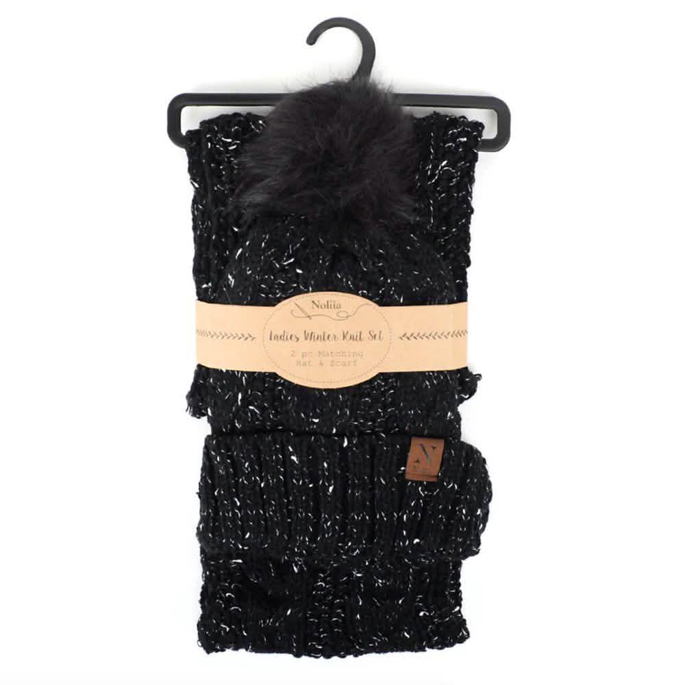 Women's Speckled Knit Hat and Infinity Scarf Set DailySale