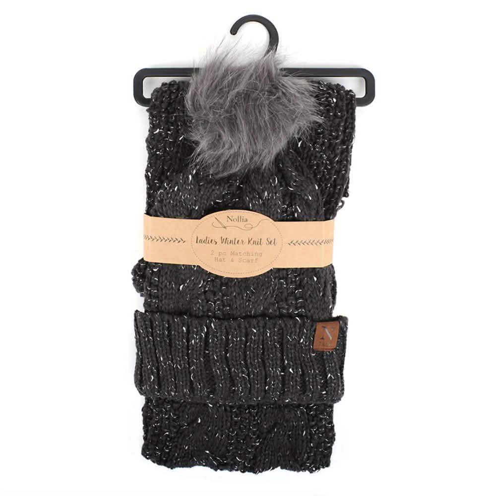 Women's Speckled Knit Hat and Infinity Scarf Set DailySale