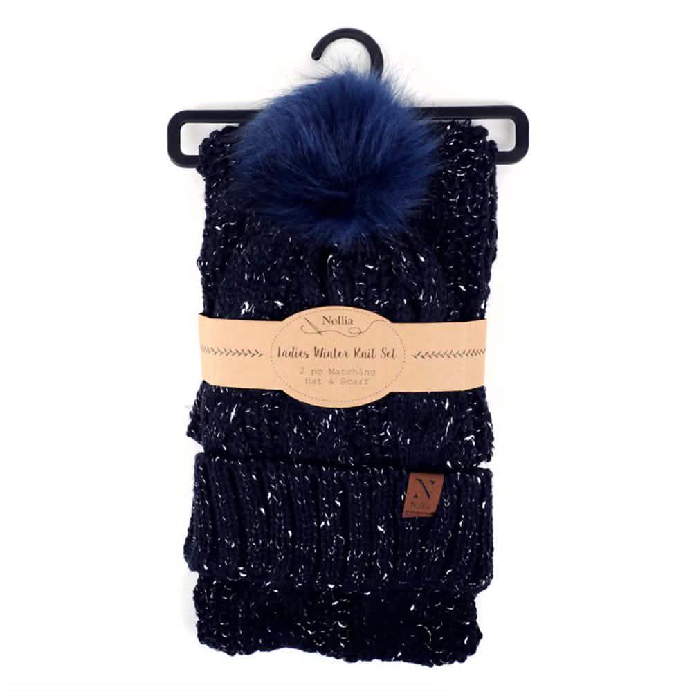 Women's Speckled Knit Hat and Infinity Scarf Set DailySale