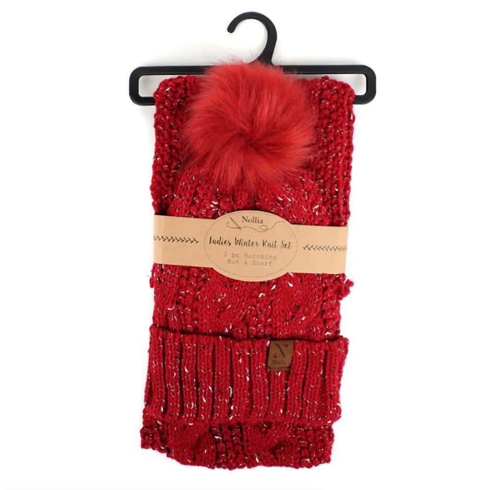 Women's Speckled Knit Hat and Infinity Scarf Set DailySale