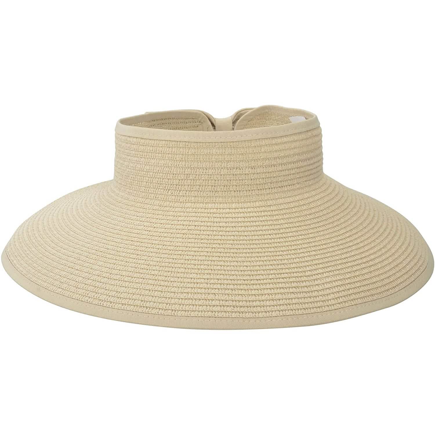 Women's Wide Brim Roll-up Straw Sun Hat Sun Visor DailySale