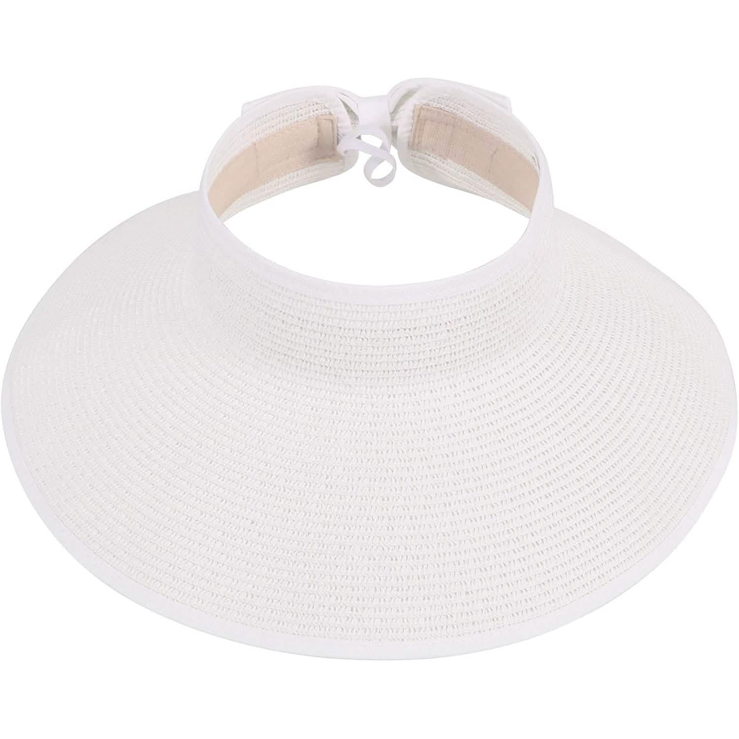 Women's Wide Brim Roll-up Straw Sun Hat Sun Visor DailySale