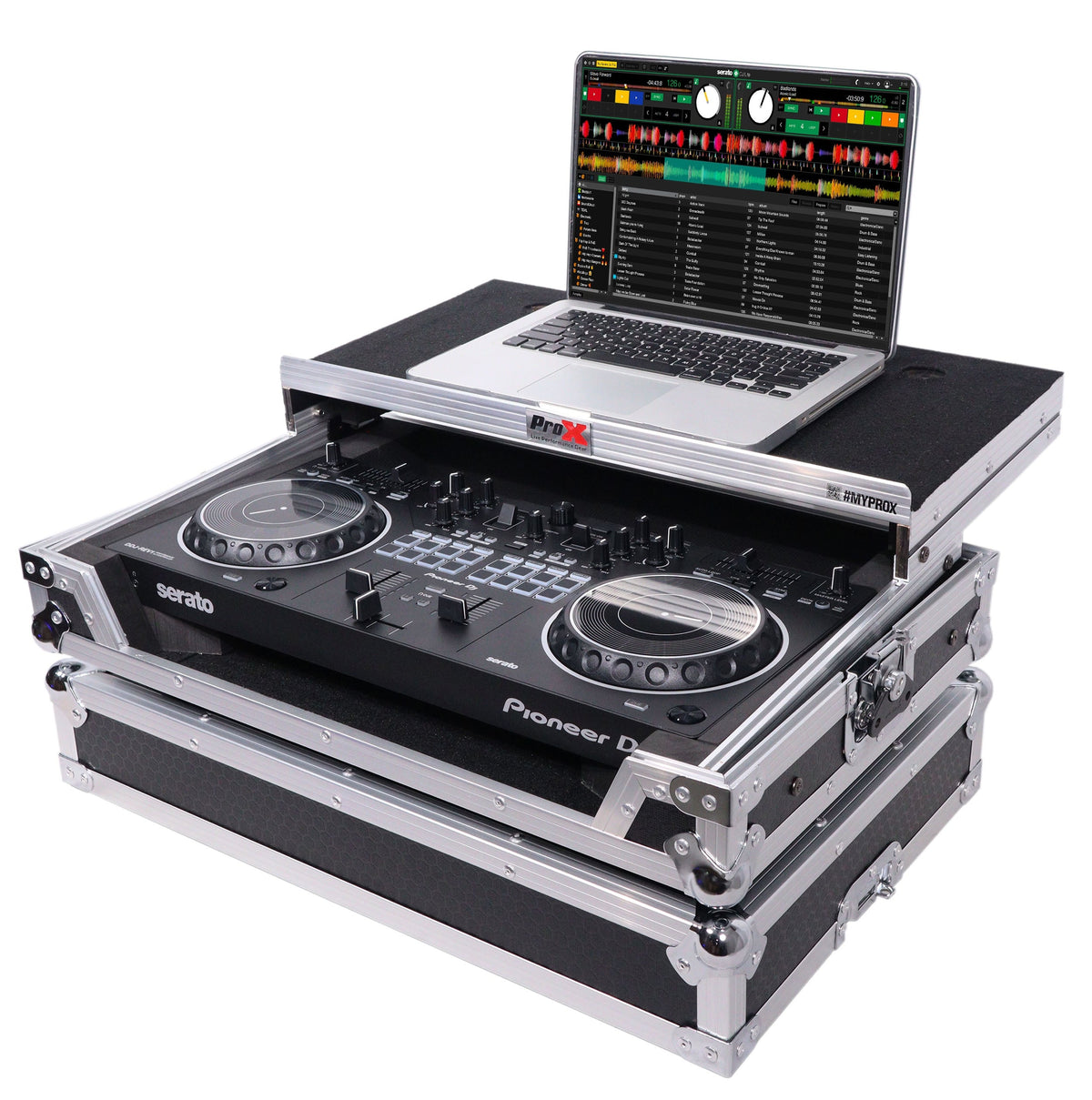 ProX X-DDJREV1LT - ATA Flight Case For Pioneer DDJ-REV1 DJ Controller with Laptop Shelf The DJ Hookup