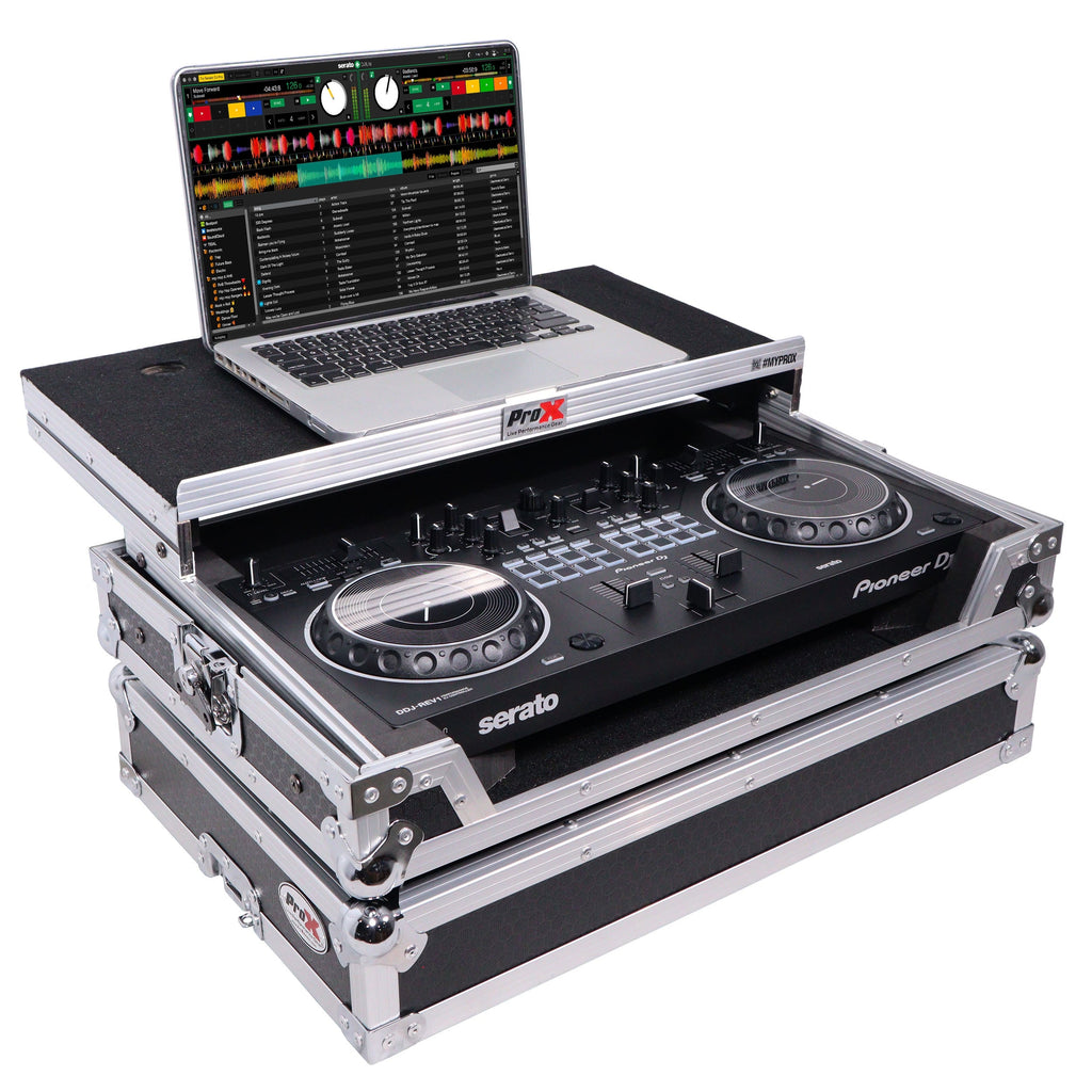 ProX X-DDJREV1LT - ATA Flight Case For Pioneer DDJ-REV1 DJ Controller with Laptop Shelf The DJ Hookup