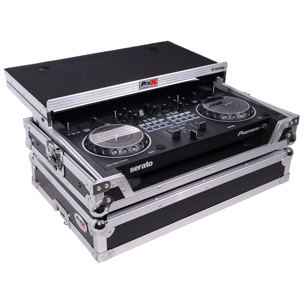 ProX X-DDJREV1LT - ATA Flight Case For Pioneer DDJ-REV1 DJ Controller with Laptop Shelf The DJ Hookup