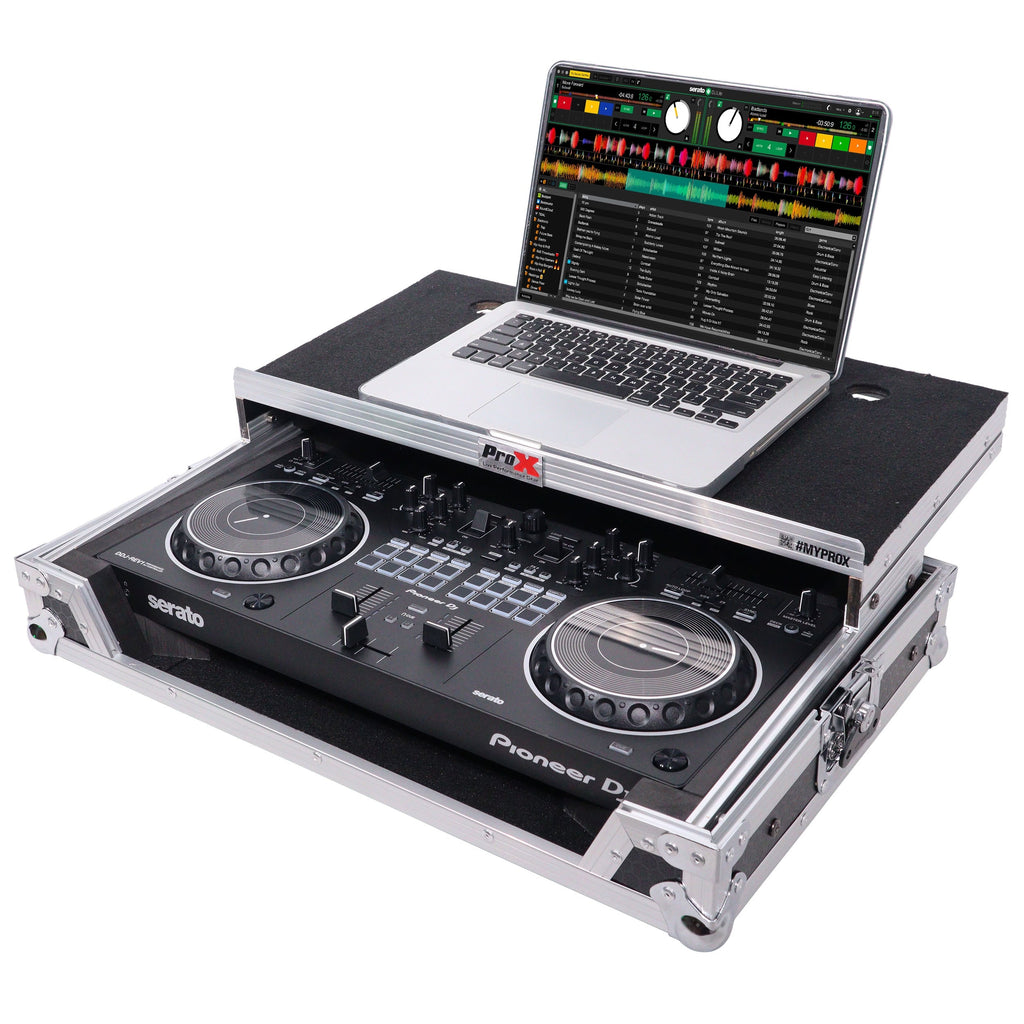 ProX X-DDJREV1LT - ATA Flight Case For Pioneer DDJ-REV1 DJ Controller with Laptop Shelf The DJ Hookup