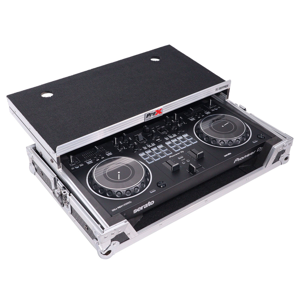 ProX X-DDJREV1LT - ATA Flight Case For Pioneer DDJ-REV1 DJ Controller with Laptop Shelf The DJ Hookup