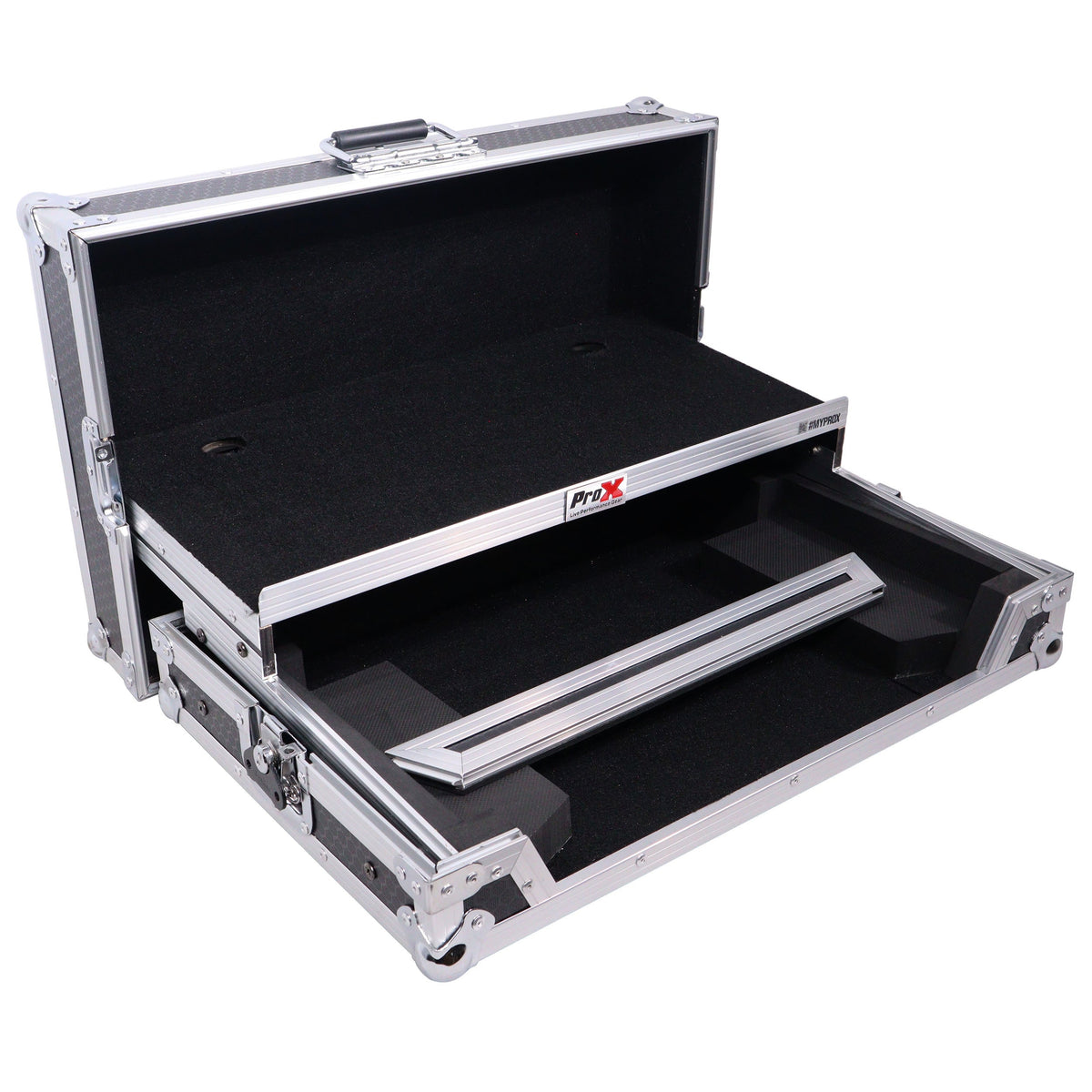 ProX X-DDJREV1LT - ATA Flight Case For Pioneer DDJ-REV1 DJ Controller with Laptop Shelf The DJ Hookup