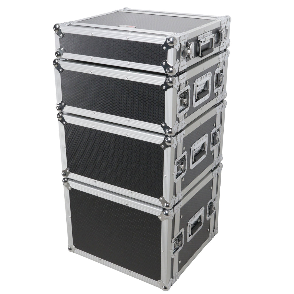 ProX X-6UE - 6U Deluxe 14" Deep 19" Width Amp Effects Rack Flight Hard Case