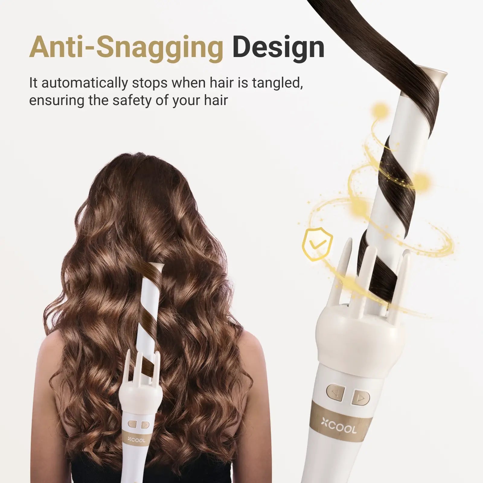 xCool 3-in-1 Automatic Rotating Curling Wand Set Cool Gadget