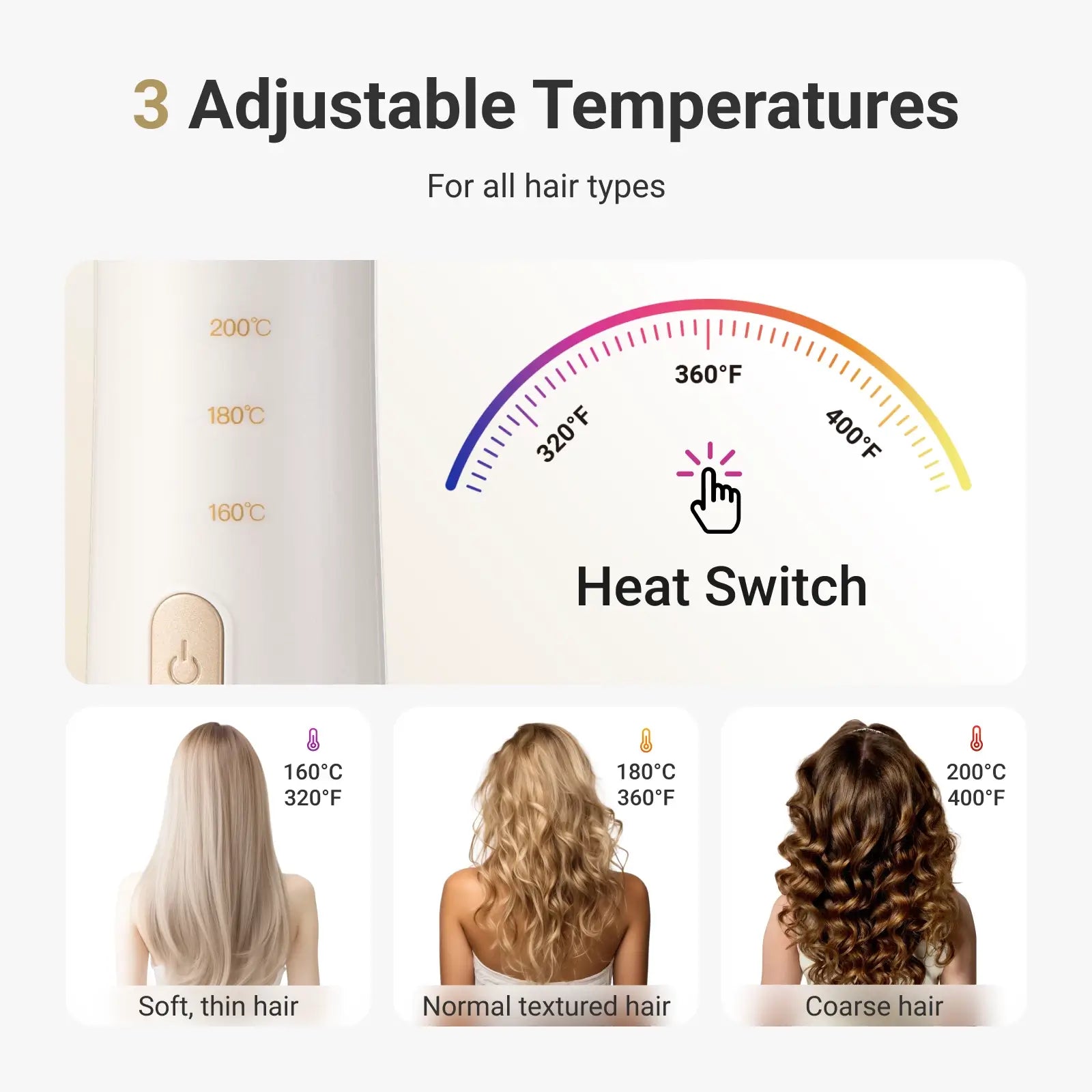 xCool 3-in-1 Automatic Rotating Curling Wand Set Cool Gadget