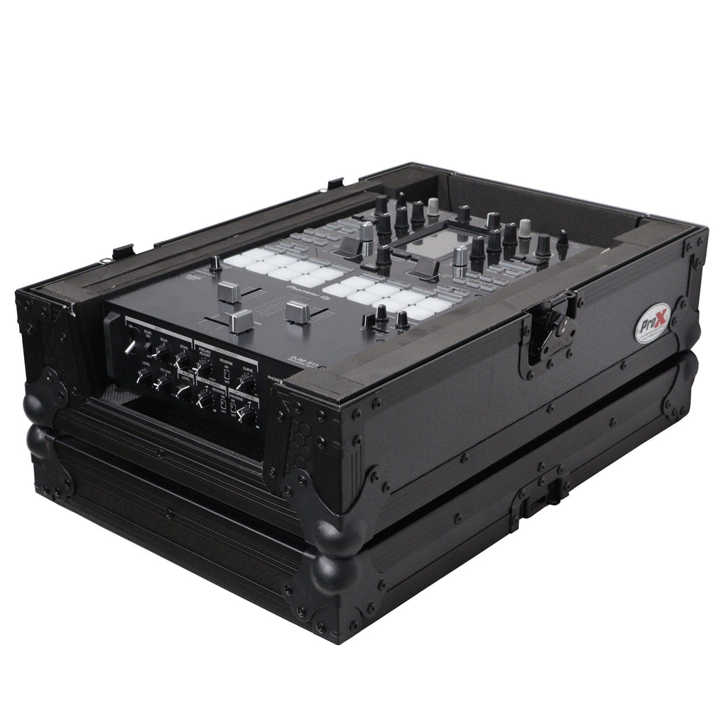 ProX XS-M11BL - ATA Flight Style Universal Road Case for Pioneer DJM S11 RANE SEVENTY 70 SEVENTY 72 MK2 Black Finish The DJ Hookup