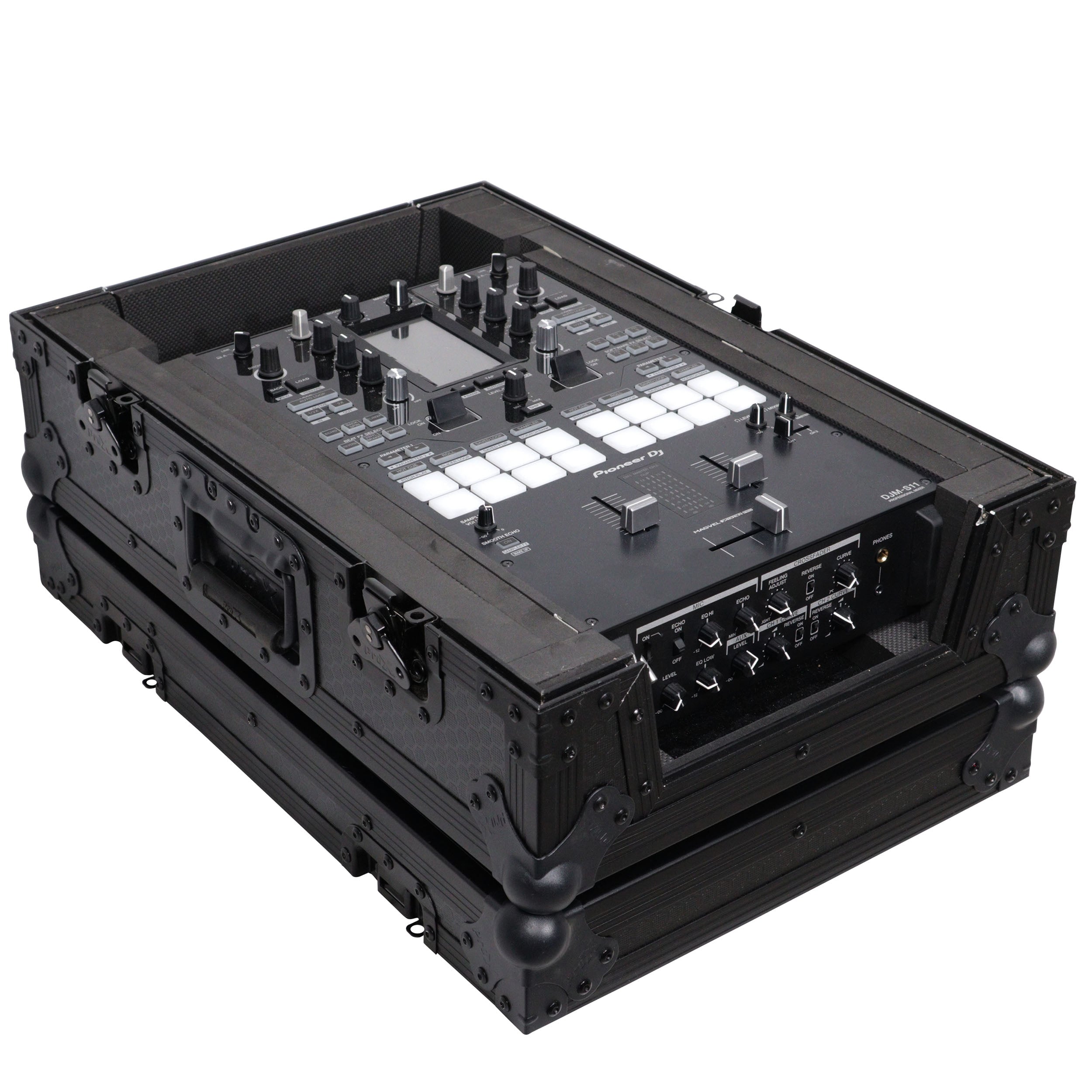 ProX XS-M11BL - ATA Flight Style Universal Road Case for Pioneer DJM S11 RANE SEVENTY 70 SEVENTY 72 MK2 Black Finish The DJ Hookup