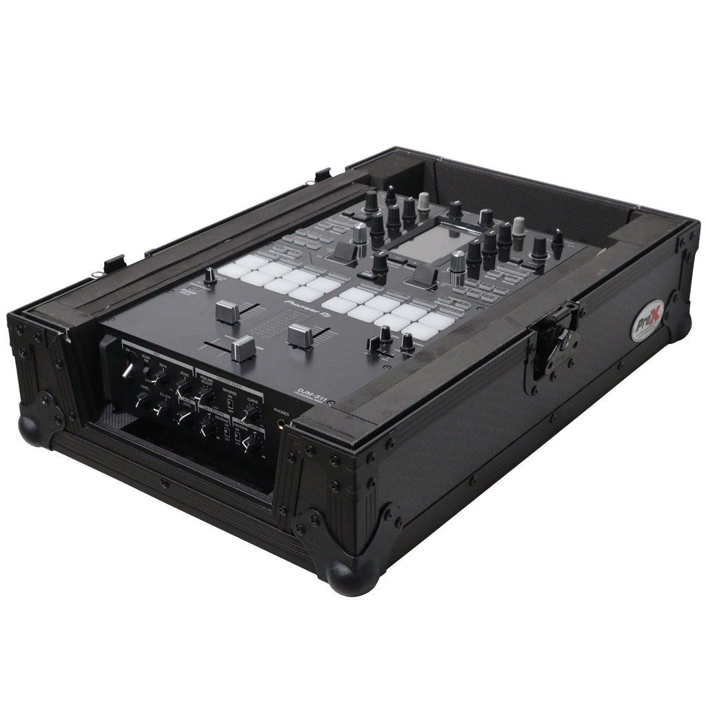 ProX XS-M11BL - ATA Flight Style Universal Road Case for Pioneer DJM S11 RANE SEVENTY 70 SEVENTY 72 MK2 Black Finish The DJ Hookup