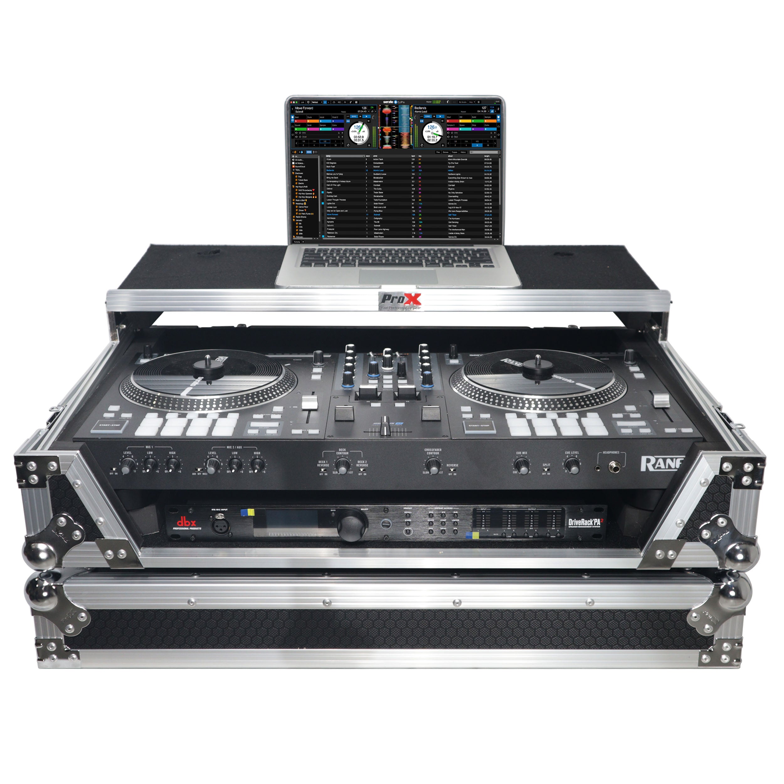 ProX XS-RANEONE WLT - Flight Case For RANE ONE DJ Controller with Sliding Laptop Shelf, 1U Rack, and Wheels