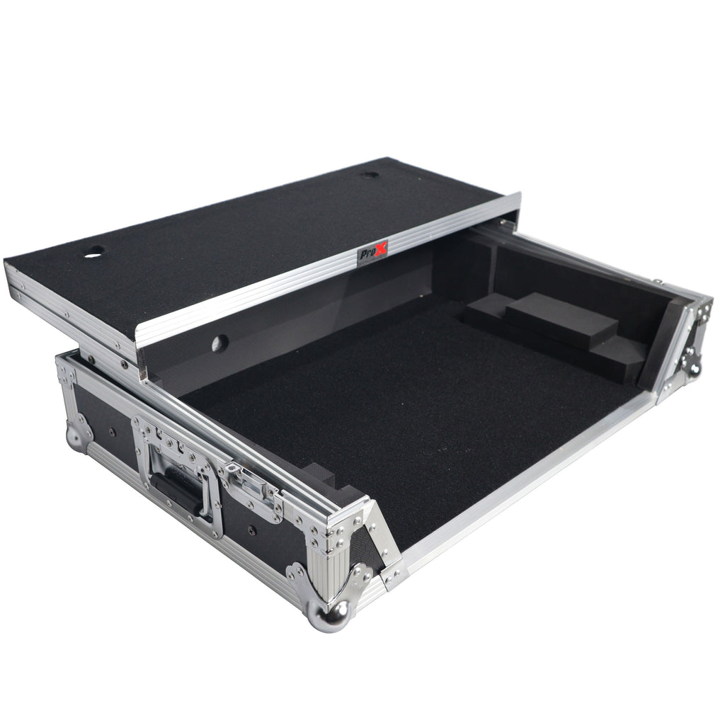 ProX XS-RANEONE WLT - Flight Case For RANE ONE DJ Controller with Sliding Laptop Shelf, 1U Rack, and Wheels