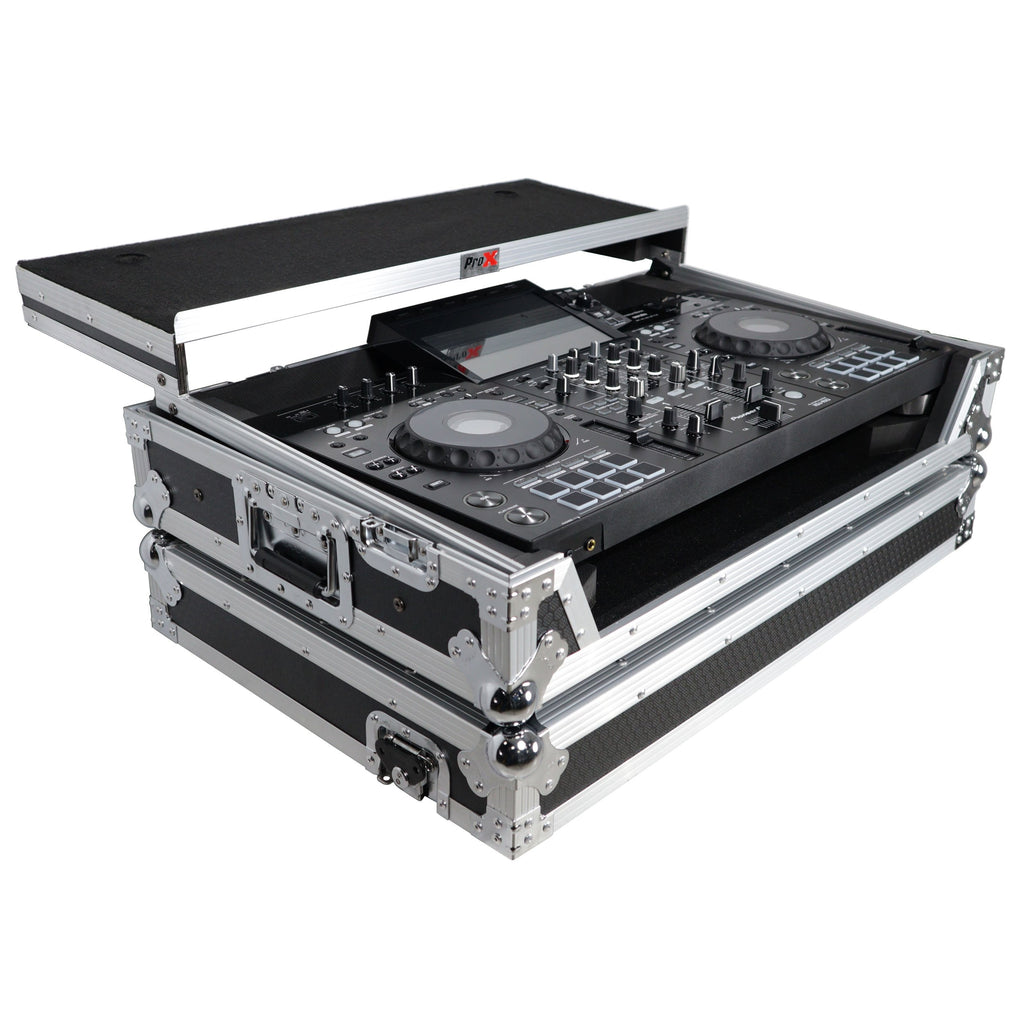 ProX XS-XDJRX3WLT - ATA Flight Case ATA Flight Case For Pioneer DDJ-REV5 XDJ-RX3 DJ Controller with Laptop Shelf 1U Rack Space and Wheels The DJ Hookup