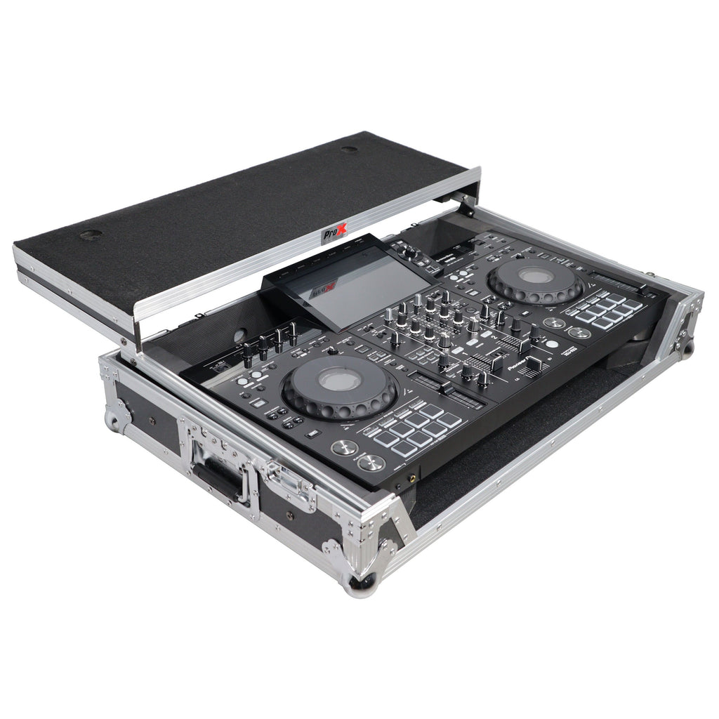 ProX XS-XDJRX3WLT - ATA Flight Case ATA Flight Case For Pioneer DDJ-REV5 XDJ-RX3 DJ Controller with Laptop Shelf 1U Rack Space and Wheels The DJ Hookup