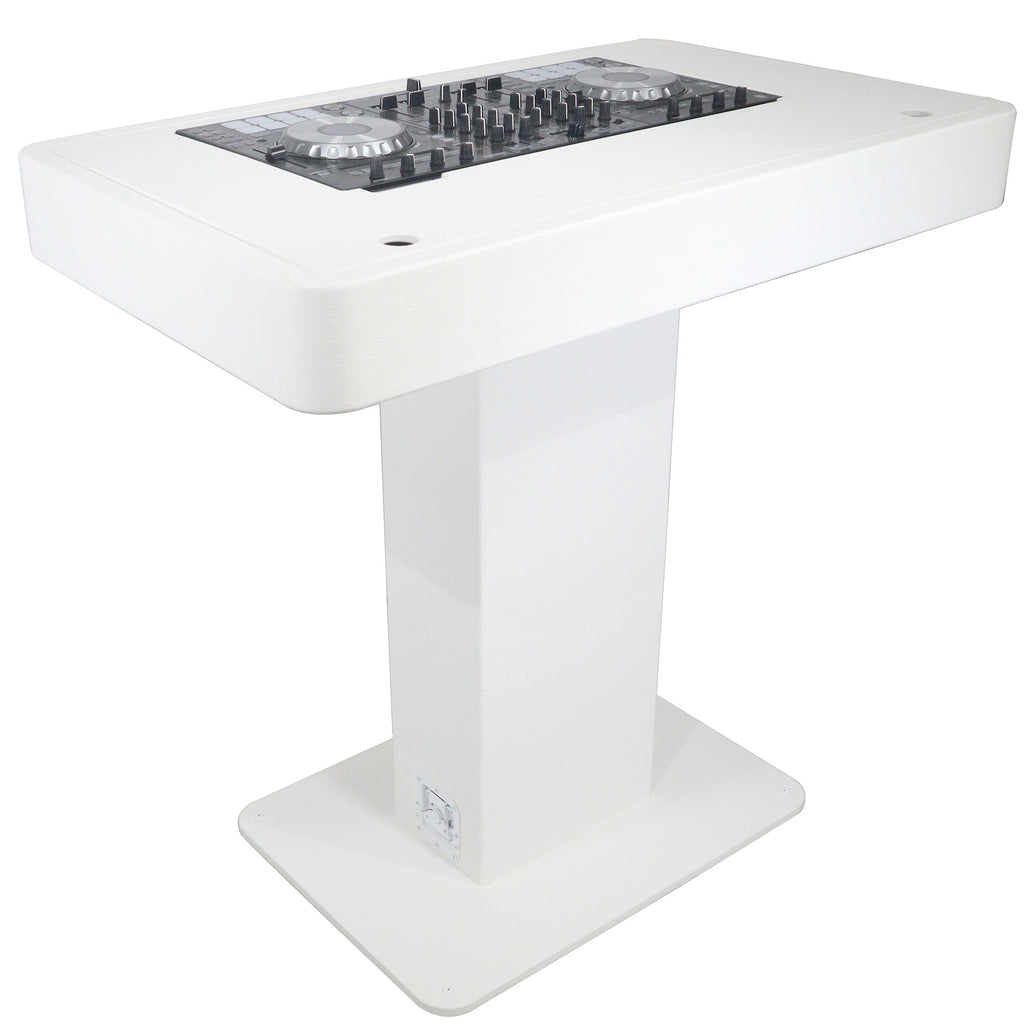 ProX XZF-DJCTWCASE - Control Tower DJ Podium with Road Cases for Pioneer DDJ-REV7 XDJ-XZ FLX10 RANE Four (White)