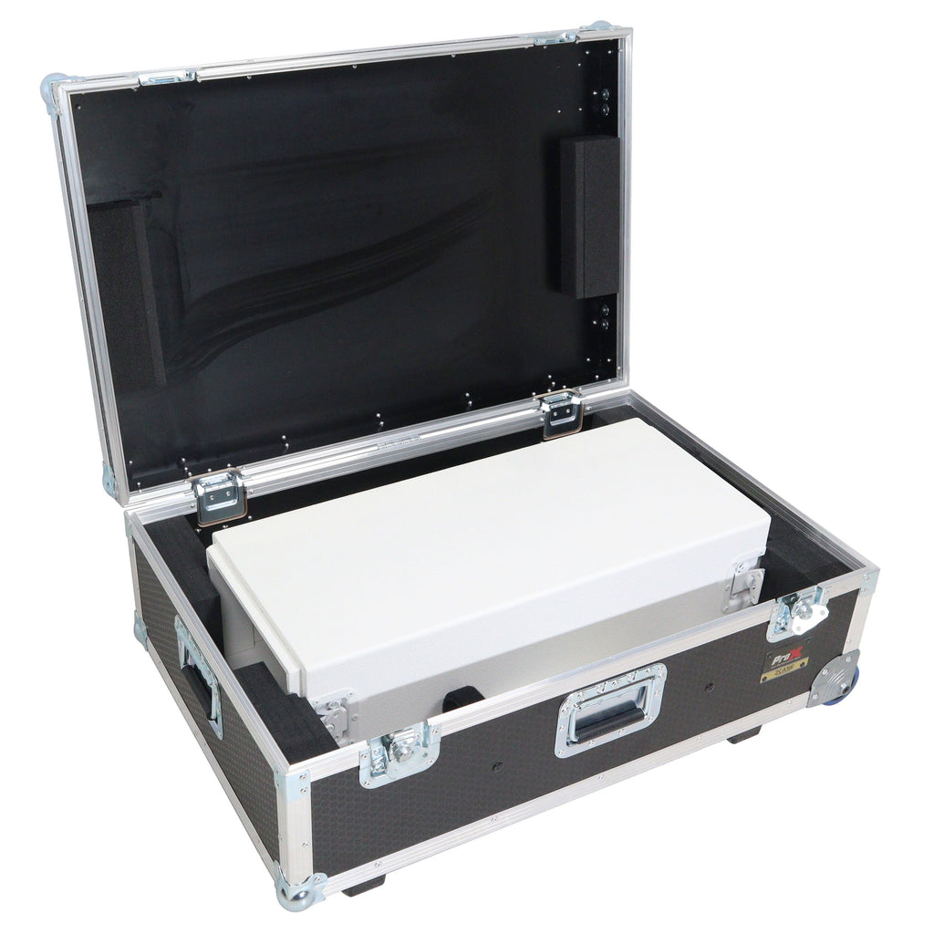 ProX XZF-DJCTWCASE - Control Tower DJ Podium with Road Cases for Pioneer DDJ-REV7 XDJ-XZ FLX10 RANE Four (White)