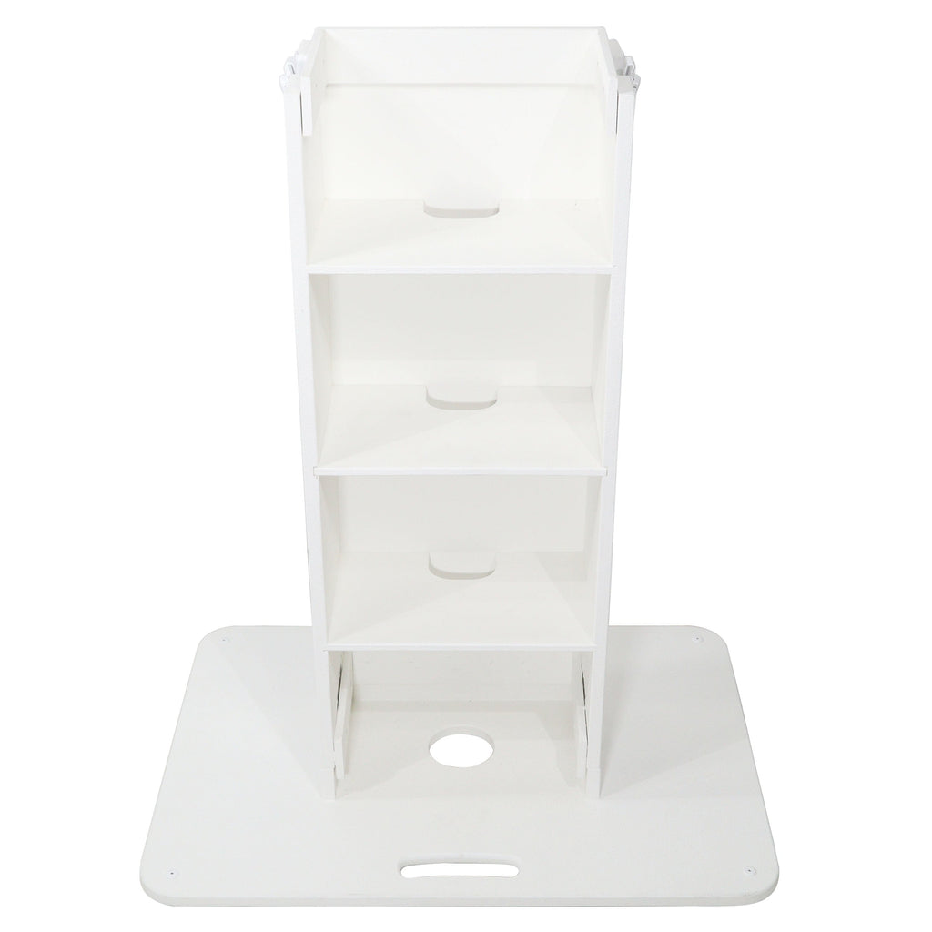 ProX XZF-DJCTWCASE - Control Tower DJ Podium with Road Cases for Pioneer DDJ-REV7 XDJ-XZ FLX10 RANE Four (White)