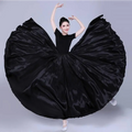 Yellow Satin Solid Color Performance Skirt